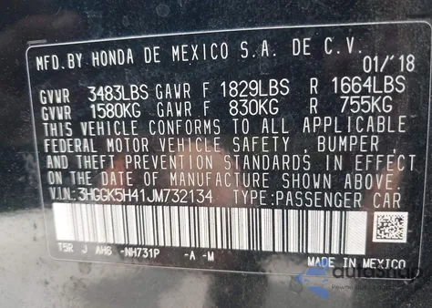 2018 Honda Fit Lx z USA, uszkodzony, nr VIN 3HGGK5H41JM732134